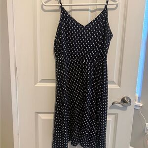 GAP Navy and White Midi Dress